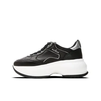 HOGAN Maxi I Active Anti-Slip Wear-Resistant Low-Top Sports Casual Shoes Women's Black