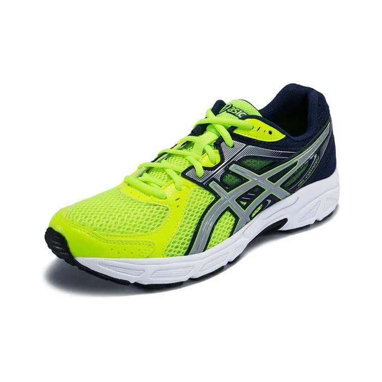 Asics Gel-Contend 2 Anti-Slip Wear-Resistant Low-Top Running Shoes Men's Neon Yellow Silver-1