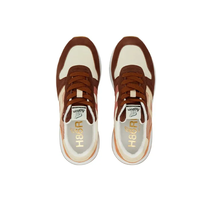 HOGAN H383 Casual Shoes Women's Low-Top Burgundy/Pink-4