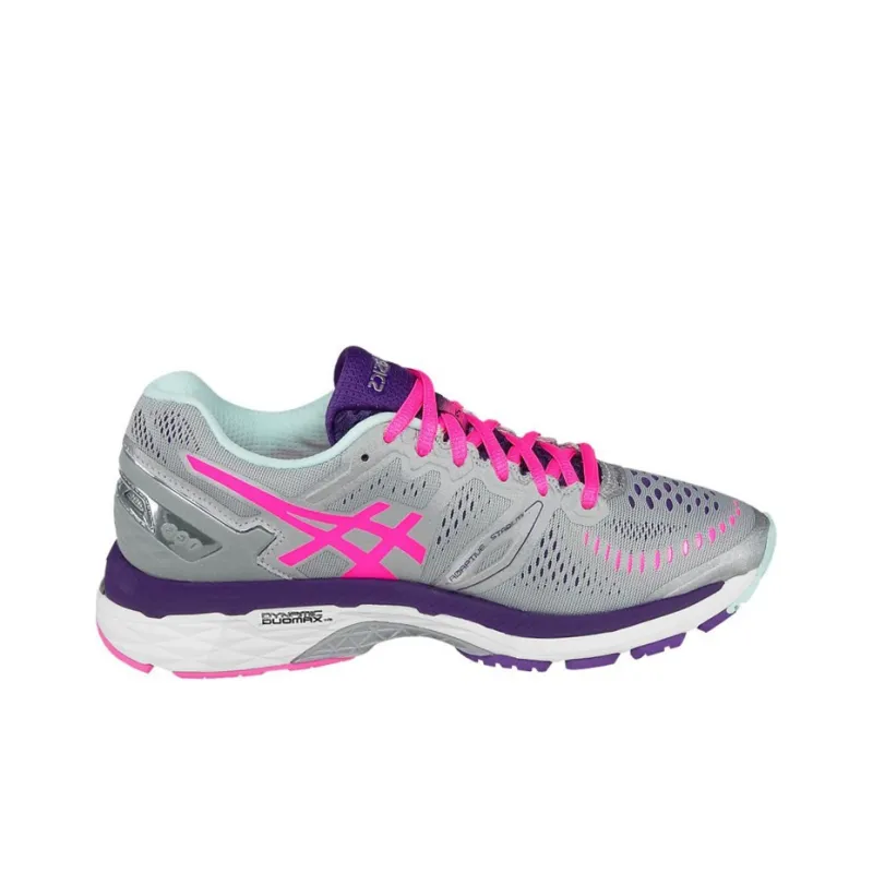 Asics Gel-Kayano 23 Anti-Slip Wear-Resistant Low-Top Running Shoes Women's Gray Purple 2A-Width-1