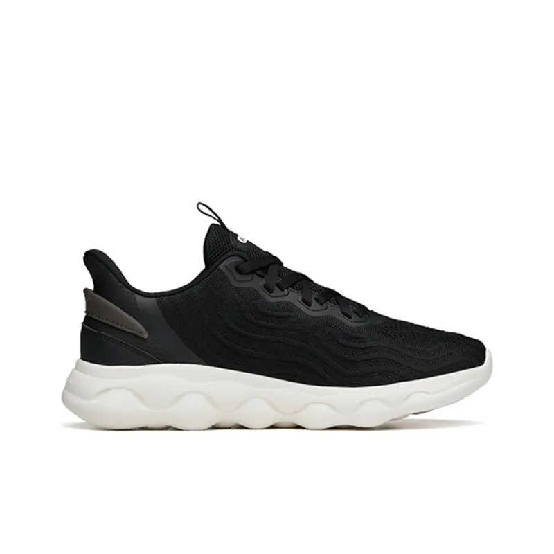 Anta Sheepskin Cushioning, Slip Resistant, Abrasion Resistant, Breathable Low Top Running Shoes Men's Black-1