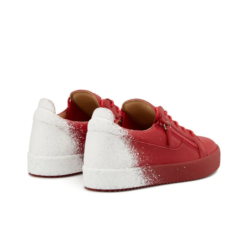 Giuseppe Zanotti/GZ Urchin Low-Top Stylish Skateboarding Shoes Men's Red White-3