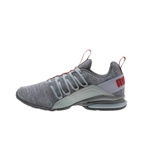 PUMA Axelion Running Shoes Men Low-Top Gray/Red