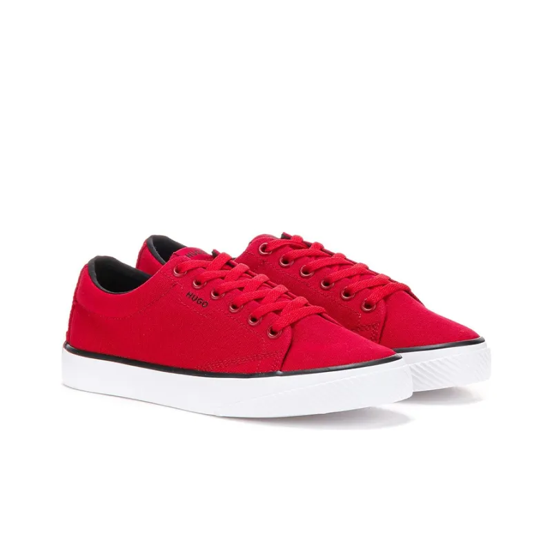 HUGO BOSS Canvas Shoes Women's Low-Top Red-2