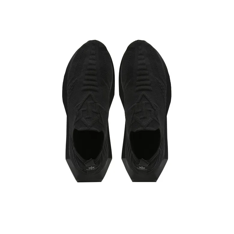 NORVINCY NORVINCY Breathable Lightweight Low Top Running Shoes Unisex Black-2