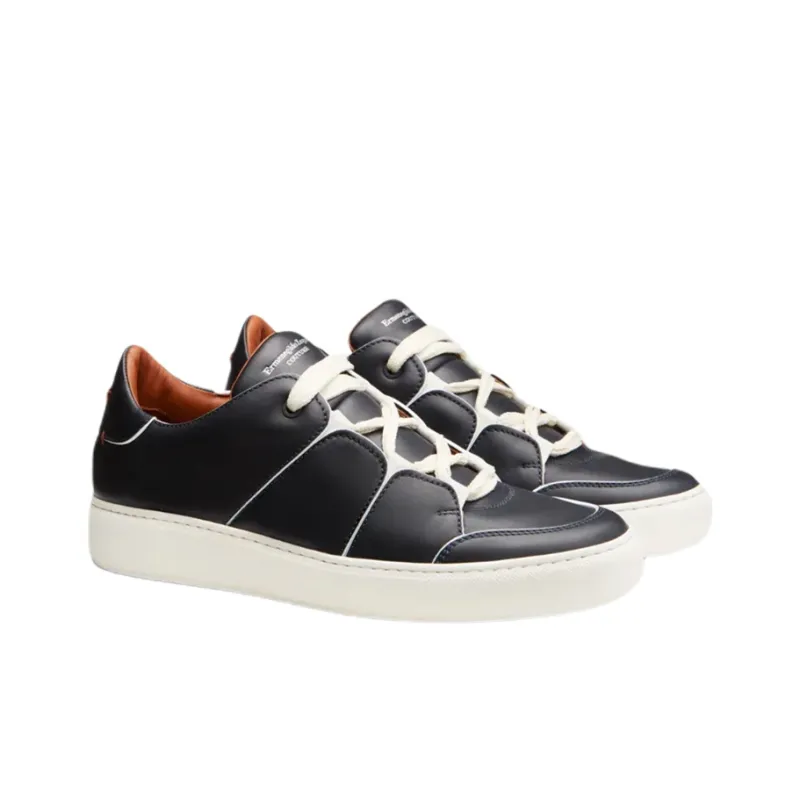 Zegna Low Top Stylish Skateboarding Shoes Men's Marine Blue-1