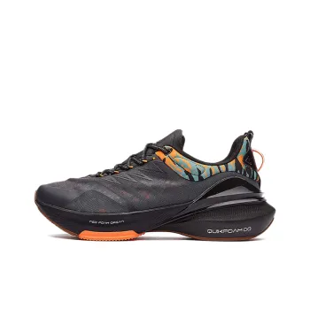 361° Cushioning Anti Slip And Wear Resistant Low Top Running Shoes Men's Black Orange