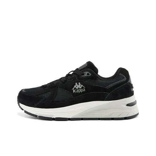 Kappa Lightweight Plain-toe Coverage Low Top Casual Shoes Unisex Black