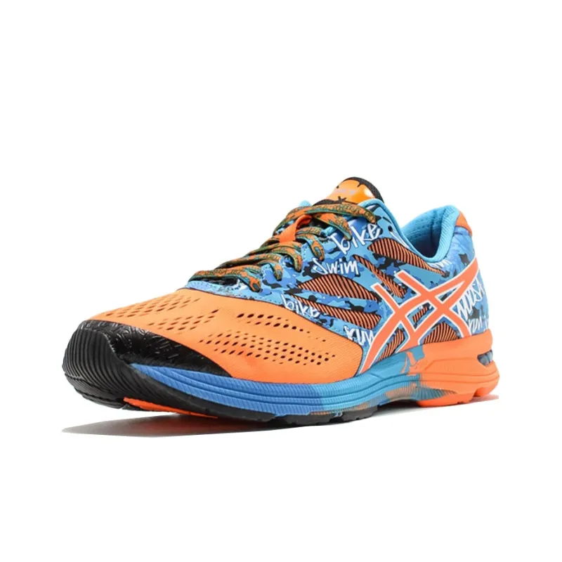 Asics Gel-Noosa Tri 10 Wear-Resistant Low-Top Running Shoes Men's Blue Orange-1
