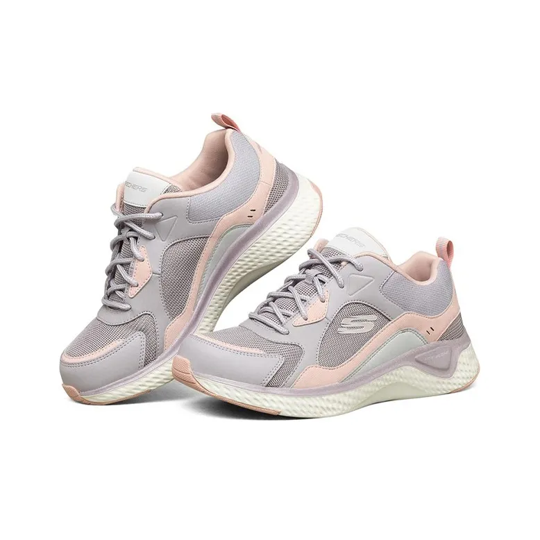 Skechers Solar Fuse Cushioning Anti Slip Wear Resistant Breathability Low Top Casual Running Shoes Women's Lavender-2