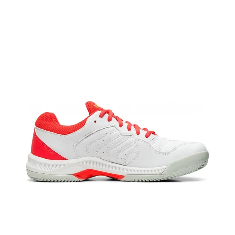 Asics Gel-Dedicate 6 Clay Wear-Resistant Low-Top Running Shoes Women's White Red-1