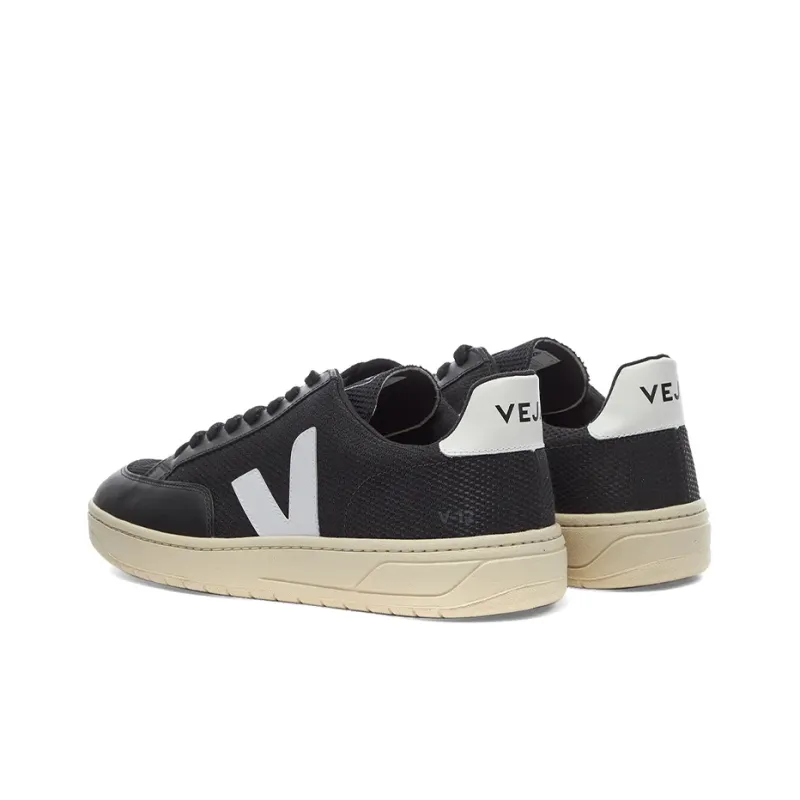VEJA V-12 Low-Top Stylish Skateboarding Shoes Women's Black-3