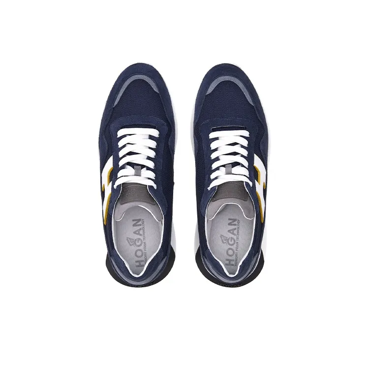 HOGAN Interactive³ Cushioning Anti Slip And Wear Resistant Low Top Casual Shoes Men's Blue-4