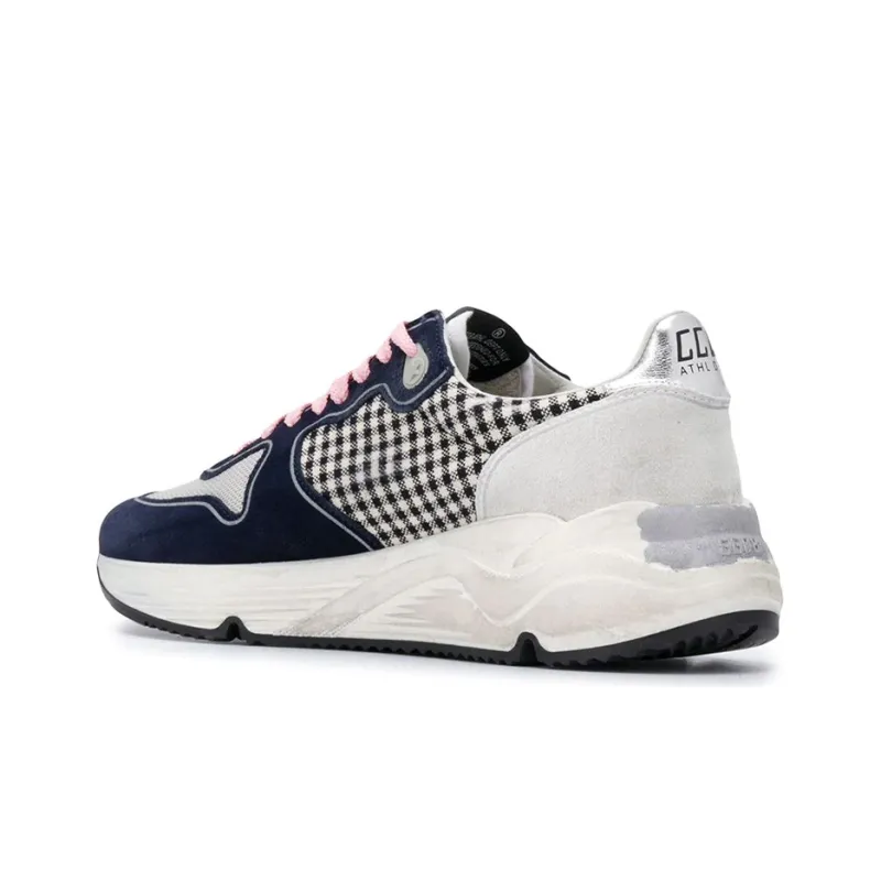 Golden Goose Running Sole Casual Shoes Women's Low Top White/Blue-3
