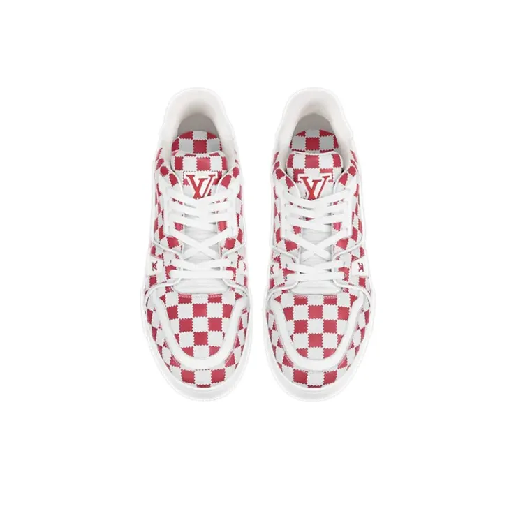 LOUIS VUITTON X Nigo Trainers 'Red White Plaid'-1