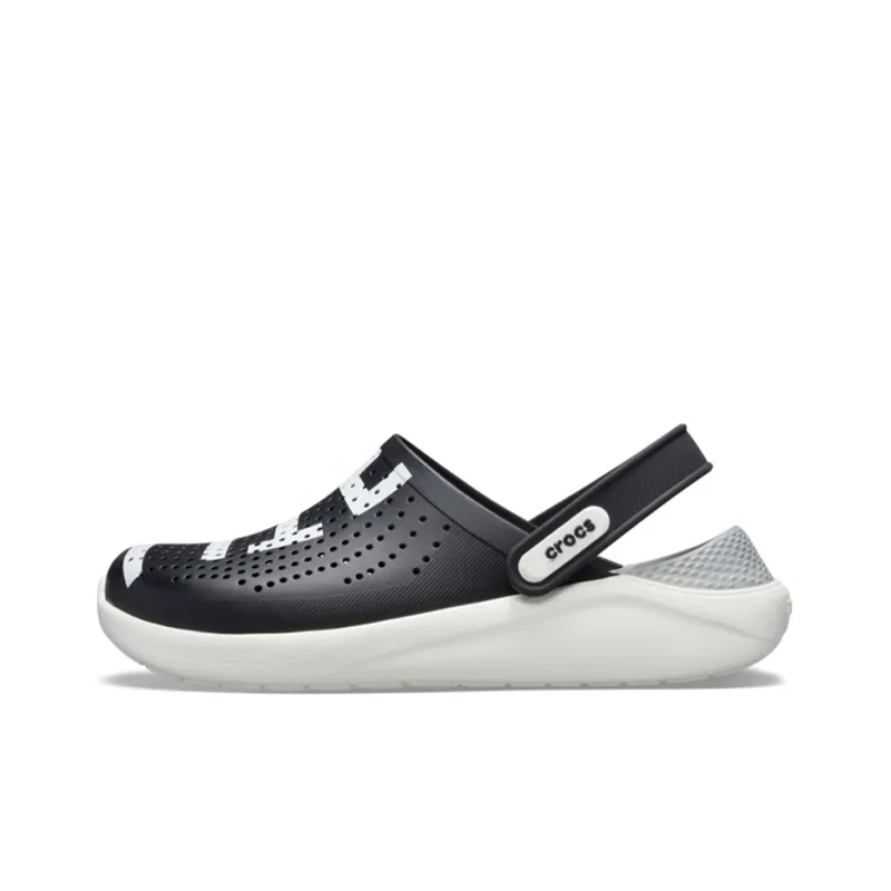 Crocs LiteRide Logo Clogs 'Black White'-0
