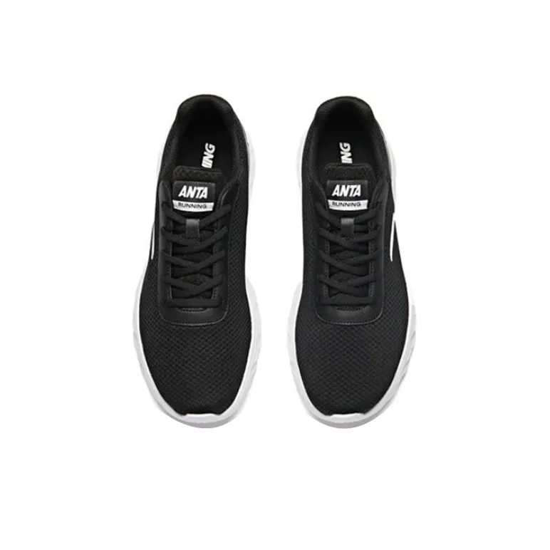 Anta Low Top Running Shoes Men's Black White-3