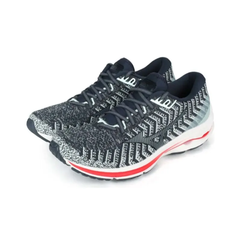 Mizuno Wave Rider 24 Running Shoes Men Low Top Black/White-2