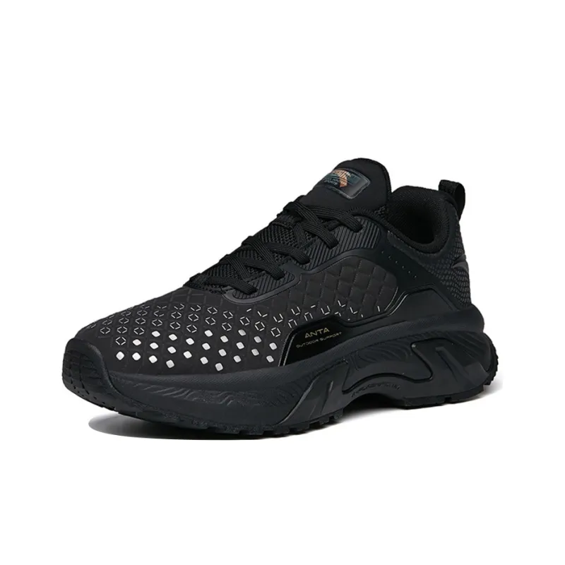Anta Snow Collection Cushioning Anti Slip And Wear Resistant Low Top Hiking/Trekking Shoes Men's Black All-1