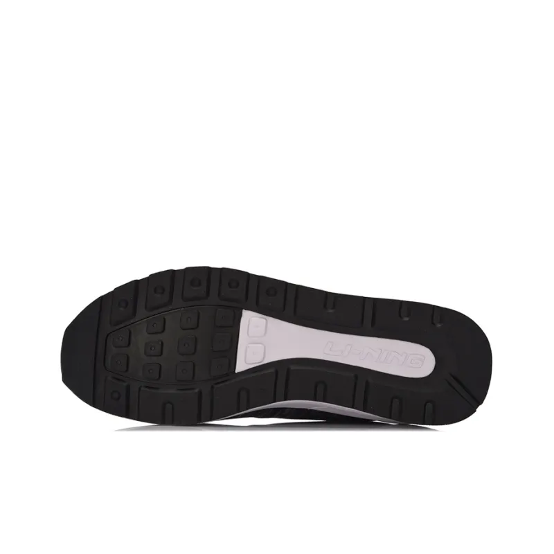 LiNing 2000 Techpack Cushioned Anti-Slip Wear-Resistant Breathable Lightweight Low-Top Running Shoes Unisex Black White-4