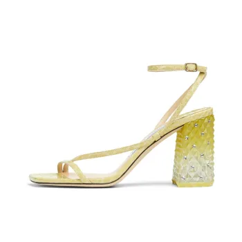 Jimmy Choo Art 85 One Strap Sandals Women's Yellow