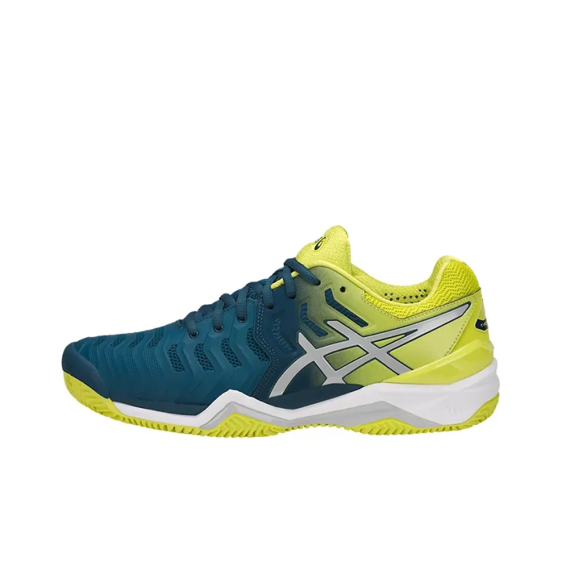 Asics Gel-Resolution 7 Running Shoes Men Low-Top Blue/Yellow-0