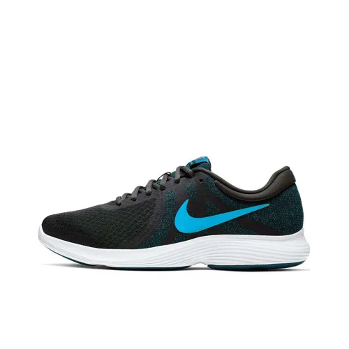 Nike REVOLUTION 4 Running Shoes Men Low-Top Black/Blue