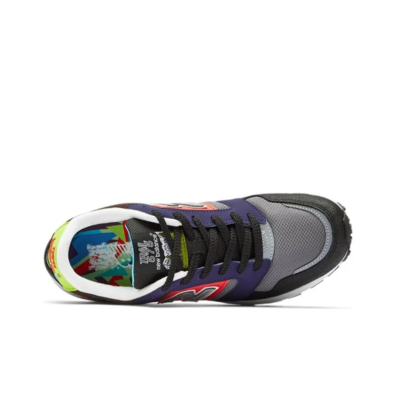 New Balance 575 MiUK Black Grey Coral-2