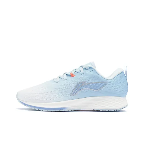 LINING Red Hare 4 Running Shoes Women's Low-Top Standard White/Fantasy Blue