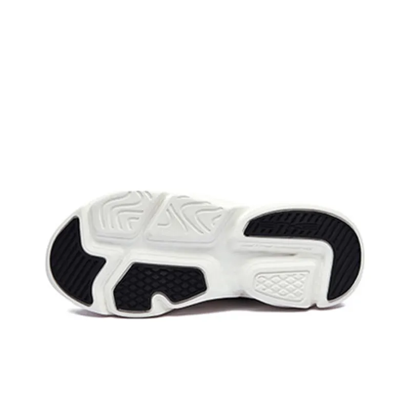 Erke Wear Resistant Slip Resistant Cushioning Low Top Sports Casual Shoes Women's White Black-4