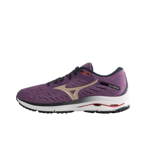 Mizuno Wave Rider Women's 24 Wide 'Purple Gold'