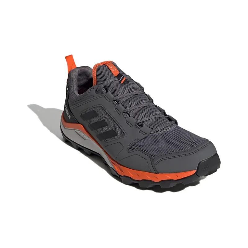 Adidas Terrex Agravic Tr Gore-Tex Trail Slip-Resistant Low-Top Trekking Shoes Men's Gray Black Orange-2