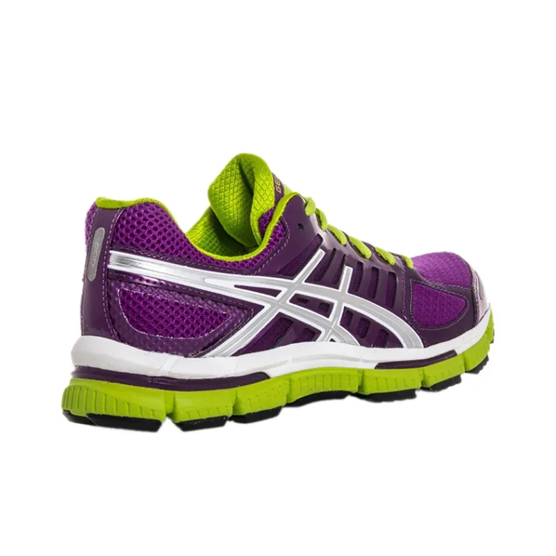 Asics Anti-Slip And Wear-Resistant Breathable Low-Top Running Shoes Women's Grape Purple White-2