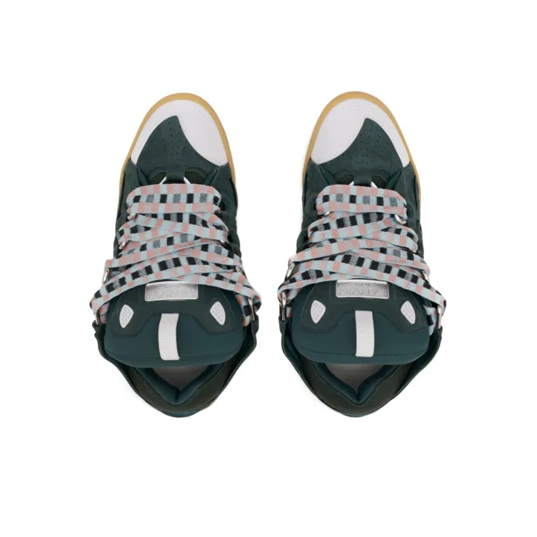 Lanvin Curb Sneakers White Green-5