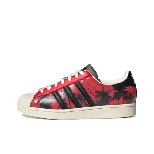 Adidas Originals Superstar Series Skateboard Shoes Unisex Low-Top Red/Black/Blue