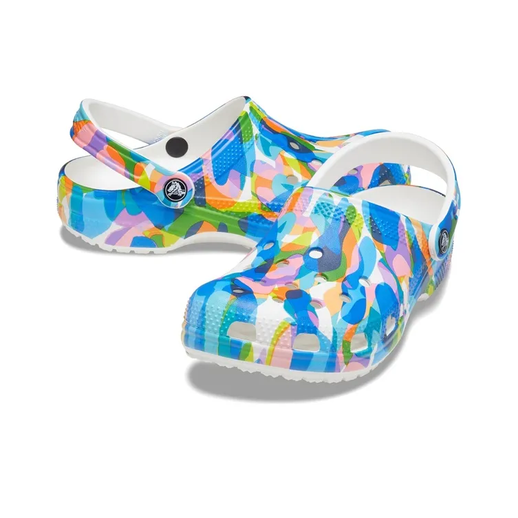 Crocs Classic Bubble Block Clogs 'Blue Multi'-3
