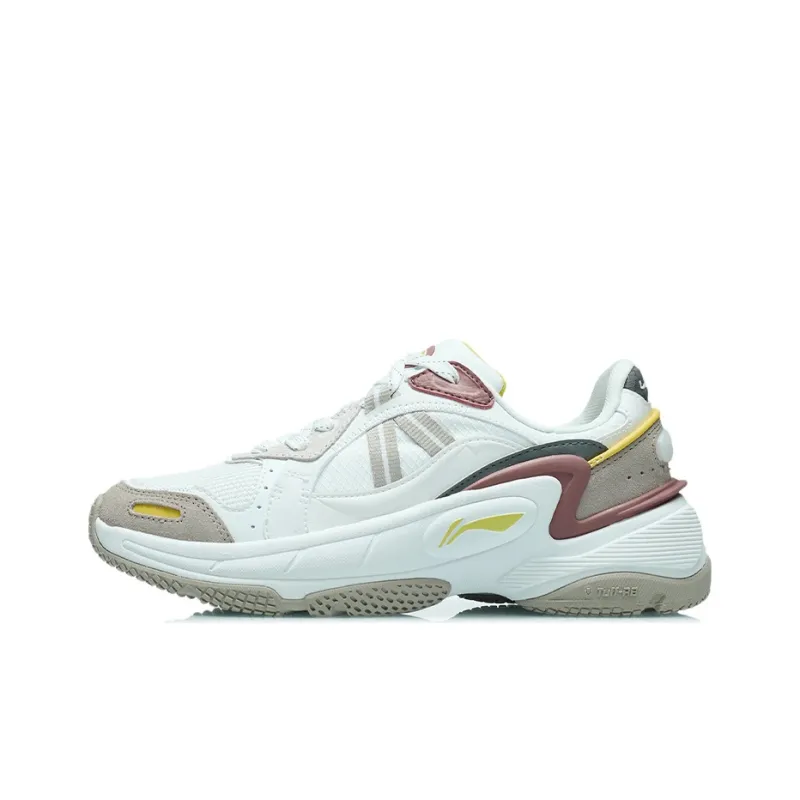 LiNing Broken Generation Reflective Support Low-Top Running Shoes Women's Wind Sand Pink-0
