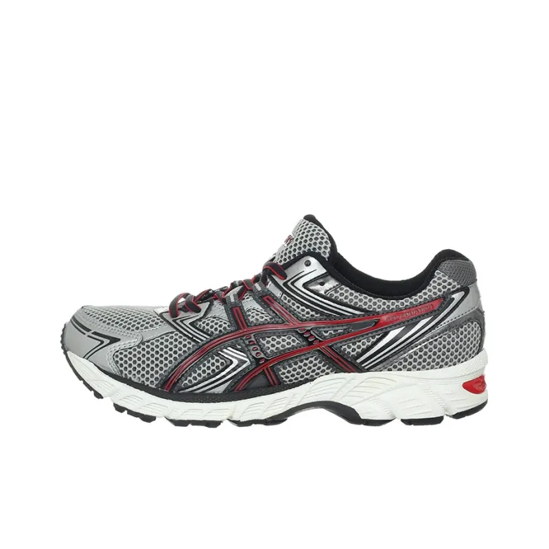 Asics Gel-Equation Wear-Resistant Low-Top Running Shoes Men's Gray Red Silver-0