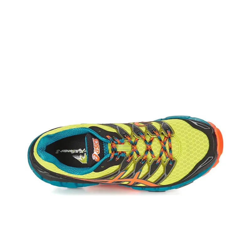 Asics Gel-Fuji Sensor 3 Wear-Resistant Low-Top Running Shoes Men's Yellow Orange-2