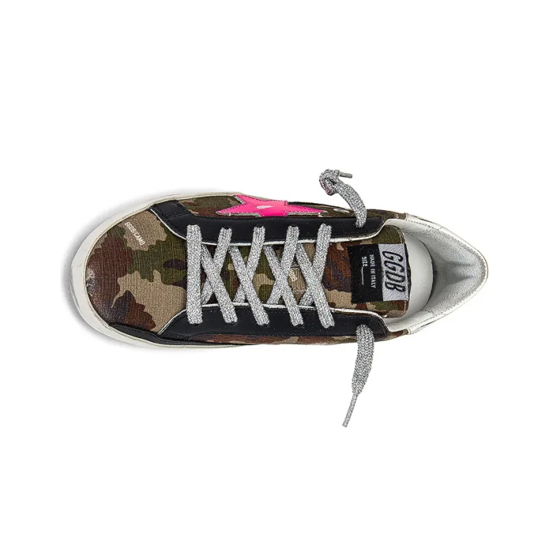 Golden Goose Super-Star Low-Top Skateboard Shoes Women's Camouflage Old-fashioned-4