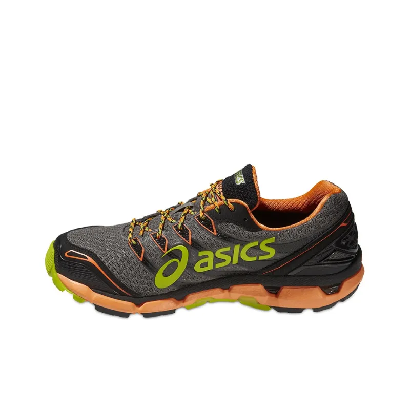 Asics Gel-Fuji Sensor 3 Wear-Resistant Low-Top Running Shoes Men's Black Green-0