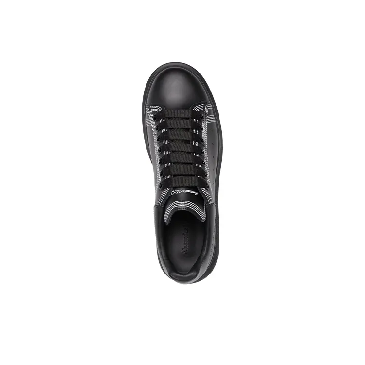 Alexander McQueen Oversized Sneaker 'Embroidered Black Silver'-4