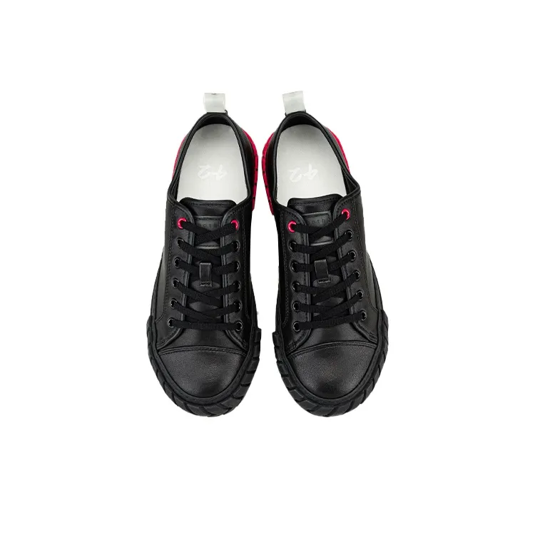 Both Skateboard Shoes Women's Low Top Black/Red-3