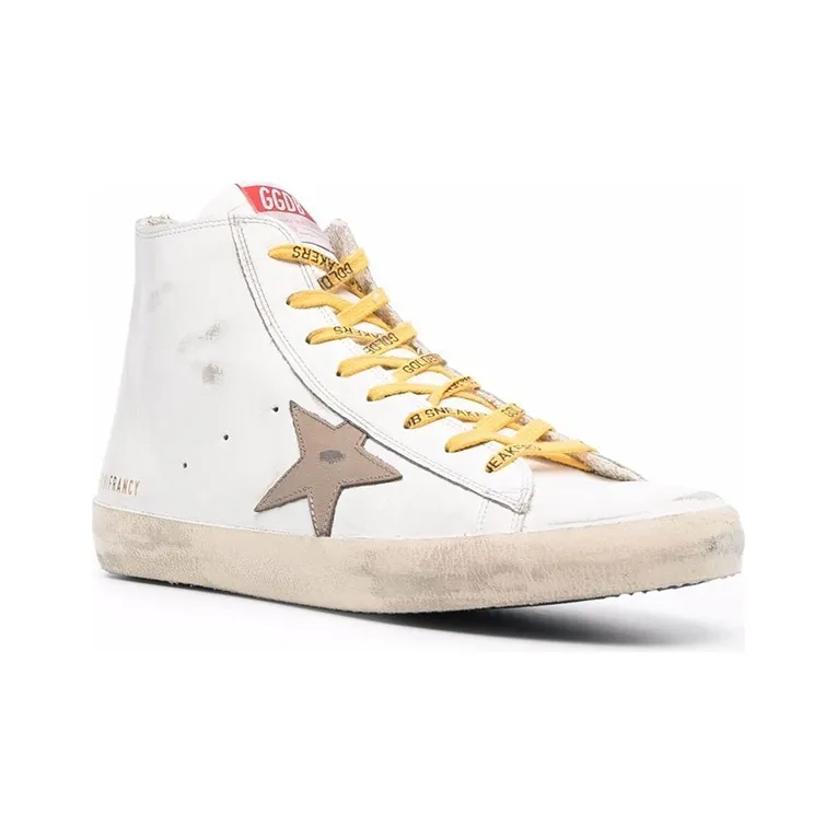 Golden Goose Francy Skateboard Shoes Men High Top White-1
