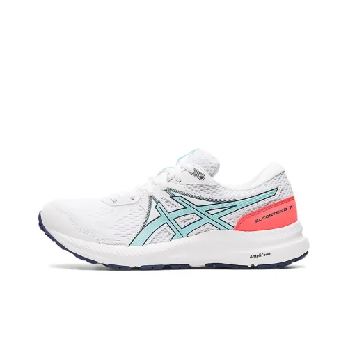 Asics Gel-Contend 7 Running Shoes Women's Low-Top White/Light Blue