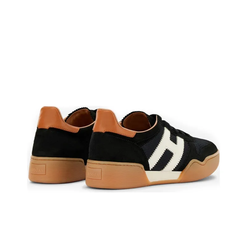 HOGAN H357 Stylish Skateboarding Shoes Women's Brown Black-3