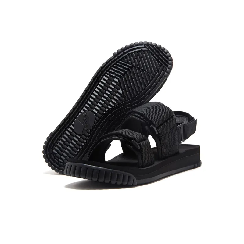SHAKA Weekender Hook and Loop Beach Sandals Unisex Black-3