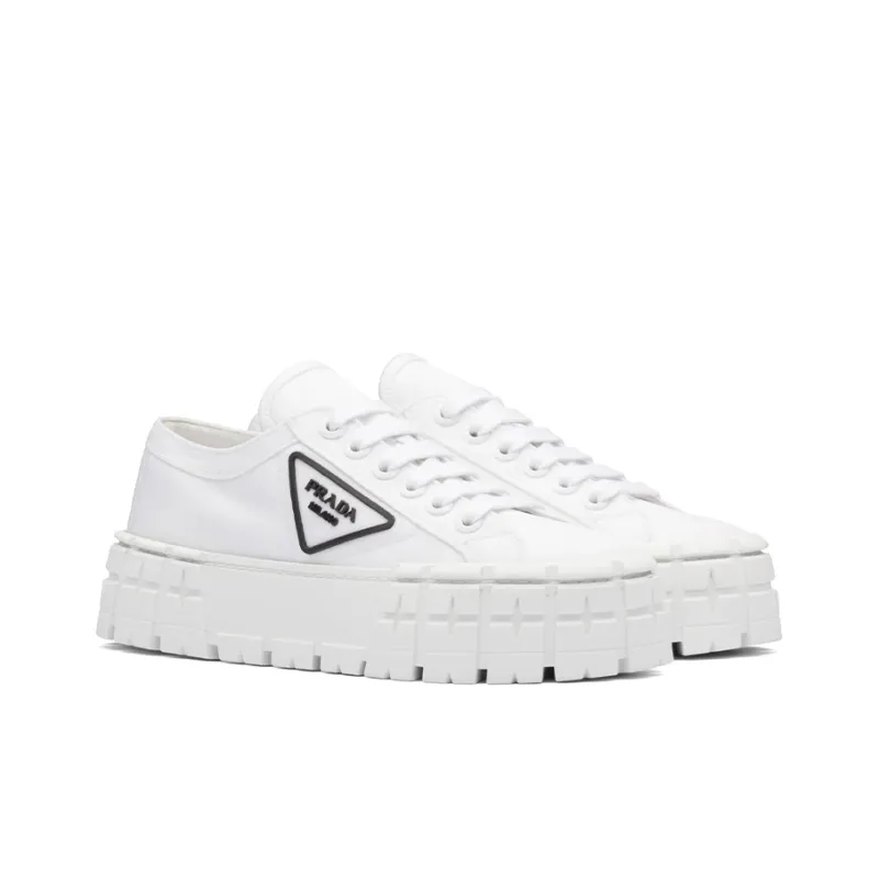 PRADA Double Wheel Re nylon Gabardine Sneakers 'White' Women's-2