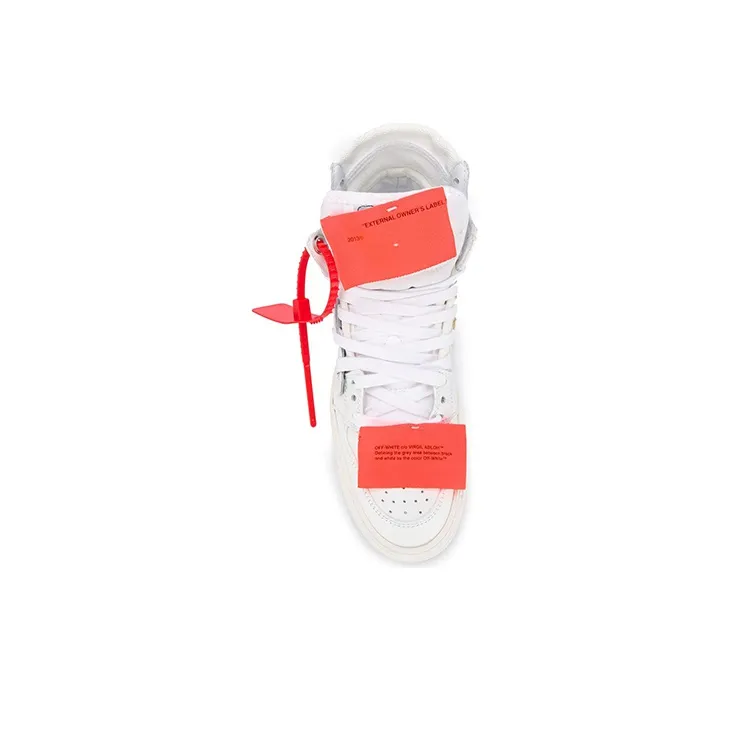 OFF WHITE Off Court Skateboard Shoes Women's High Top White-4