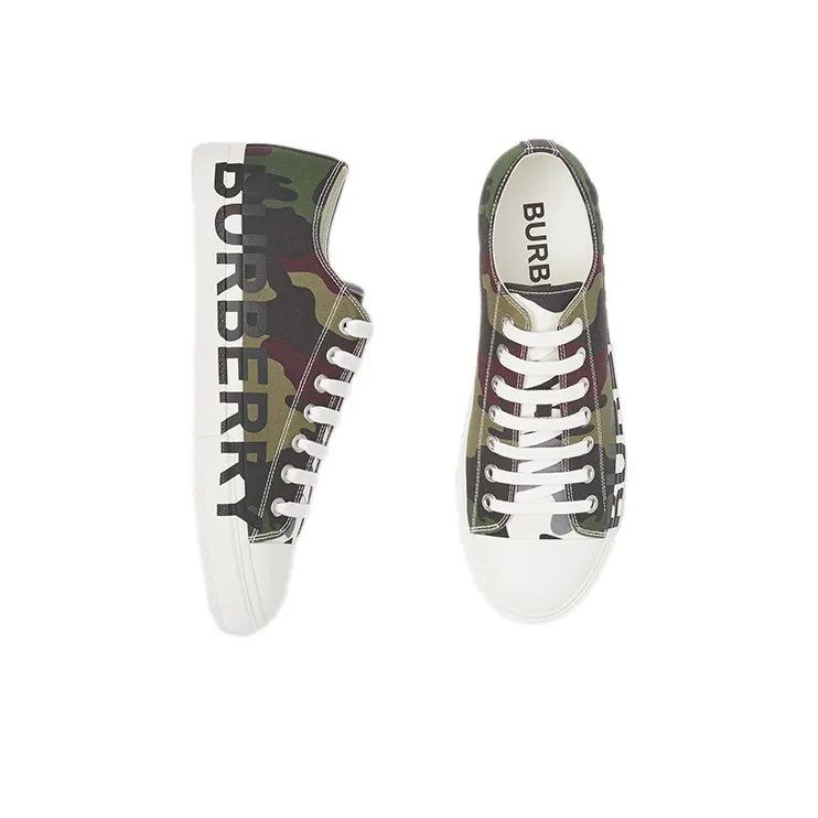 Burberry Logo-print Lace-up Sneaker Green Camo-3